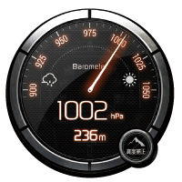 画面:バロメーター(気圧/高度)