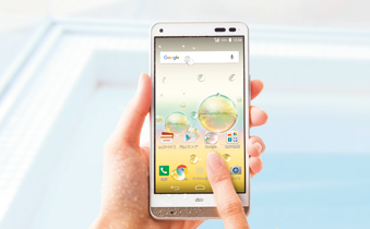 写真:画面が濡れていても操作できる