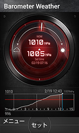 画像:OUTDOOR PORTAL(気圧・天気予想)