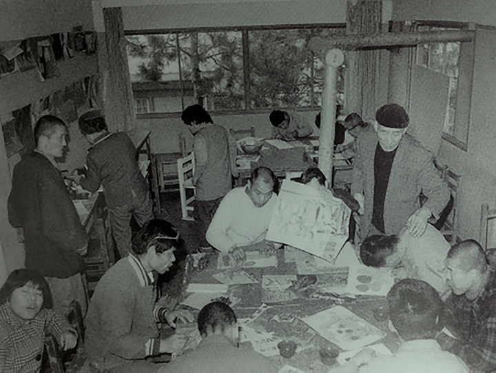 みずのき絵画教室の様子（1980年頃撮影）