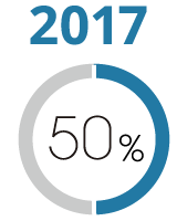 2017年 充実度50%