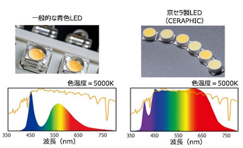 写真：スペクトル分光分布図