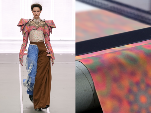 攻殻機動隊とコラボレーションしたANREALAGE のパリ・ファッションウィーク2026-27年秋冬コレクションに「FOREARTH」を採用