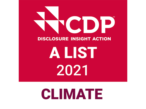 CDPによる気候変動調査において、 最高評価の「気候変動Aリスト」に2年連続選定