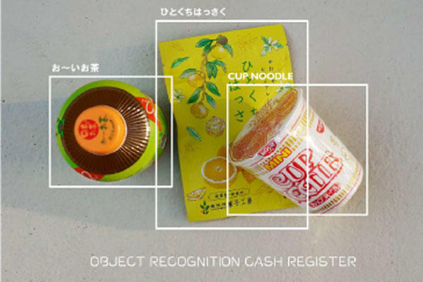 写真:本システムによる商品認識の様子