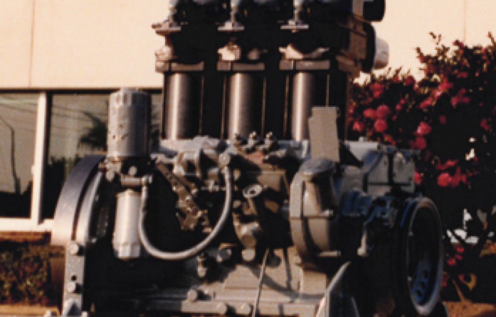 「ジェミニ」に搭載された3気筒無冷却オールセラミックエンジン