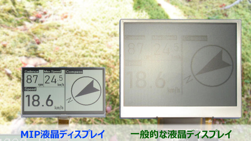 野外で抜群の見やすさ