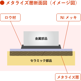 メタライズ層断面図(イメージ図)