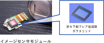 イメージセンサモジュール 京セラ製フレア低減型ガラスリッド