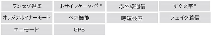 うれしい基本機能・サービス