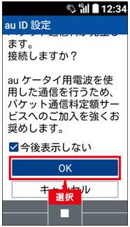 使い方ガイド Auidを設定する Gratina 4g ケータイ 京セラ