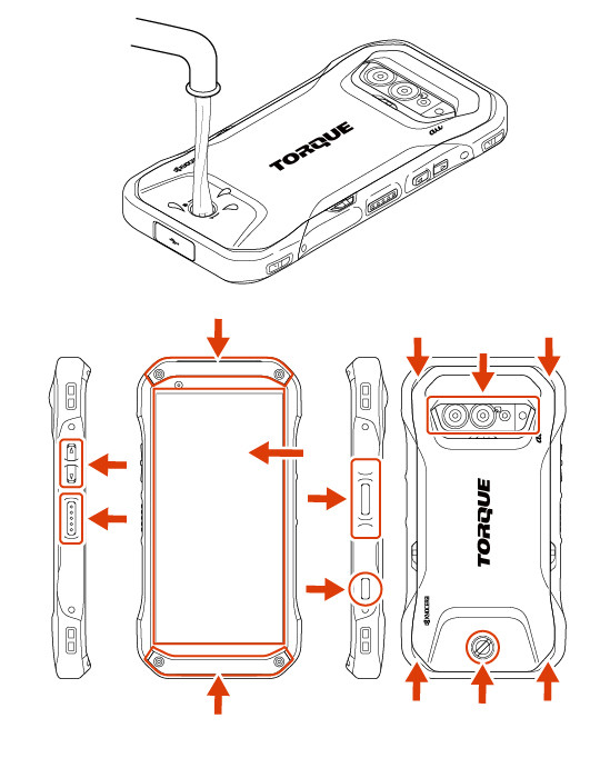 画像：海水に入れたあとの洗い方 水で洗い流す