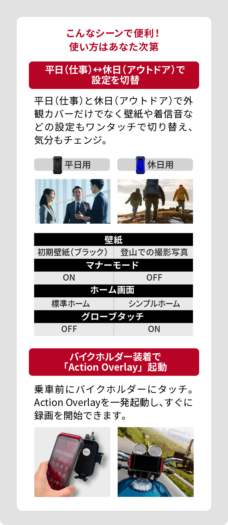 タッチプラス | TORQUE® G07 | 製品情報 | スマートフォン・携帯電話