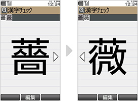 図：漢字チェック