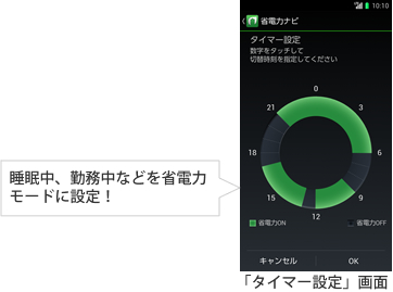 省電力設定