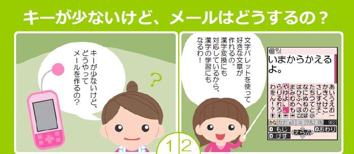 キーが少ないけど、メールはどうするの？