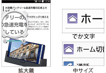 画像：拡大鏡/でか文字