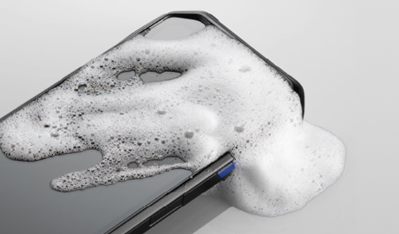 泡ハンドソープでの洗浄試験もクリア！