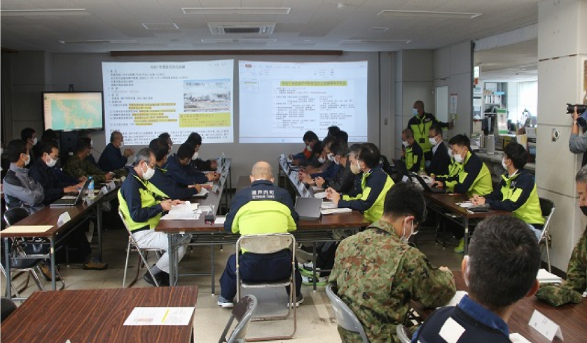 瀬戸内町総合防災訓練の様子