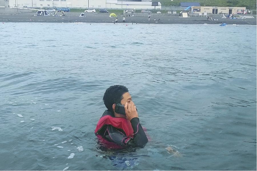 波や海への水没も安心!