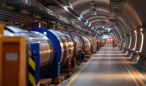 電波が届きにくいトンネル内の工事現場イメージ