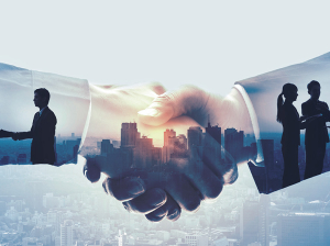 ビジネスの成功と信頼関係を表す握手