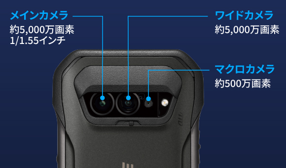 性能が向上した3眼カメラ