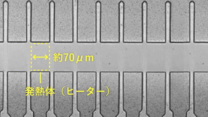 300dpi品の発熱体(ヒーター)外観