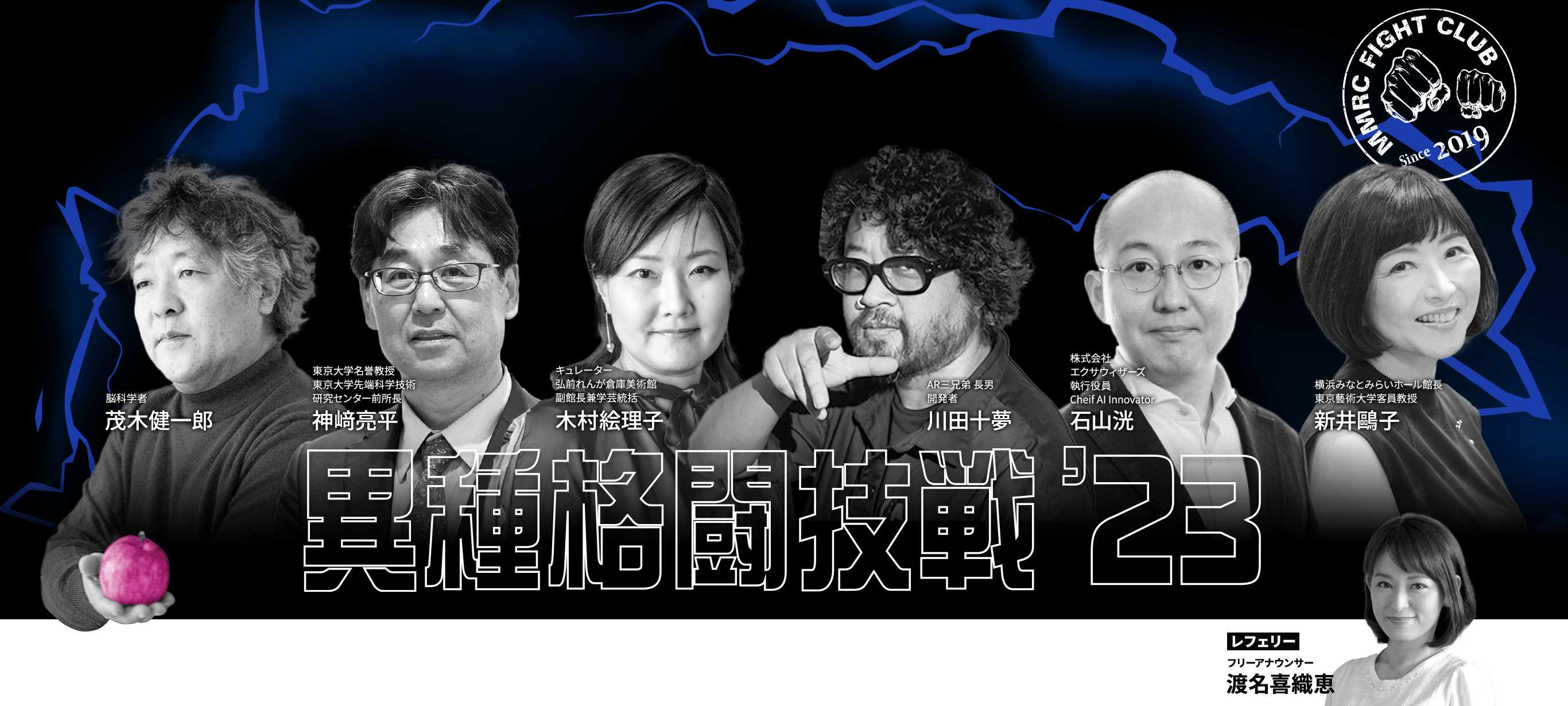 異種格闘技戦'23 予測不能のトークバトル 未来にAIはあるんか? 2023.11.2 THU. 15:00 - 17:00 パネルディスカッション みなとみらいリサーチセンター