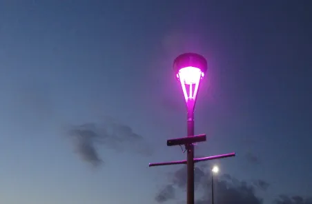 サンガスタジアム by KYOCERAのLED街路灯の写真