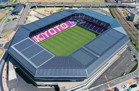 サンガスタジアム by KYOCERAの太陽光発電システムの写真