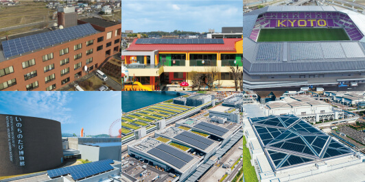 写真：全国の民間企業への納入実績