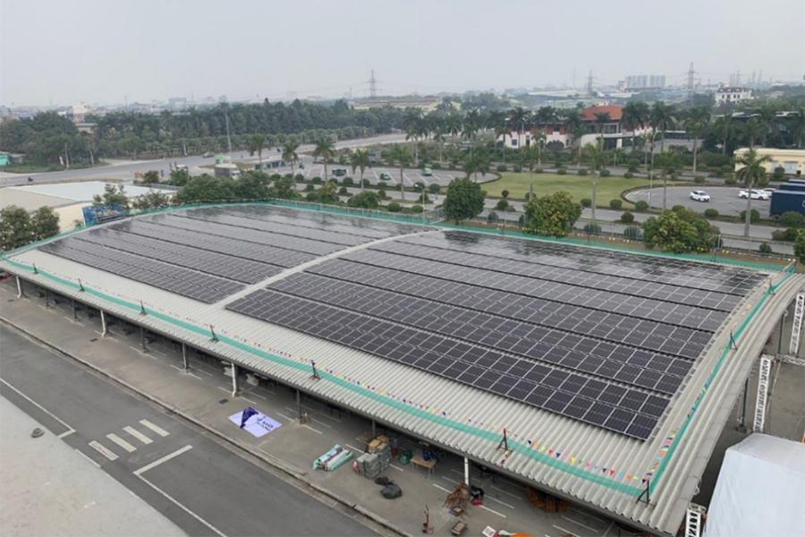 画像：KYOCERA Vietnam Company Limited. におけるサイクルポート等の増設（583 kW）