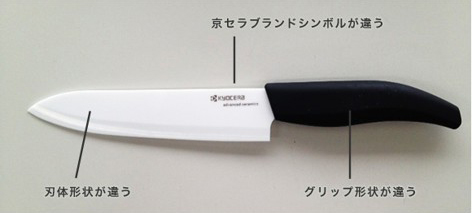 画像：セラミックナイフ模倣品