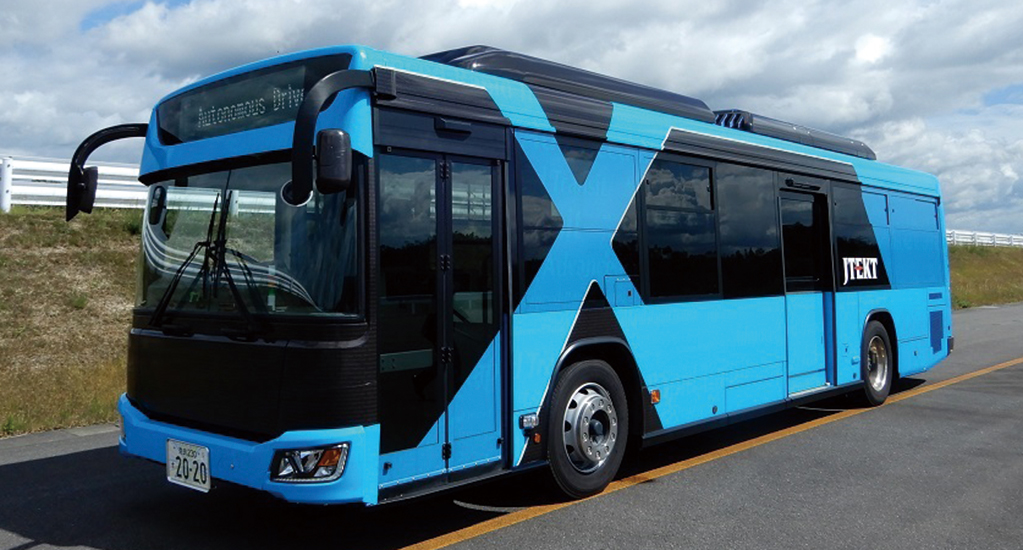 画像：BRT自動運転バス（画像提供：株式会社ジェイテクト様）