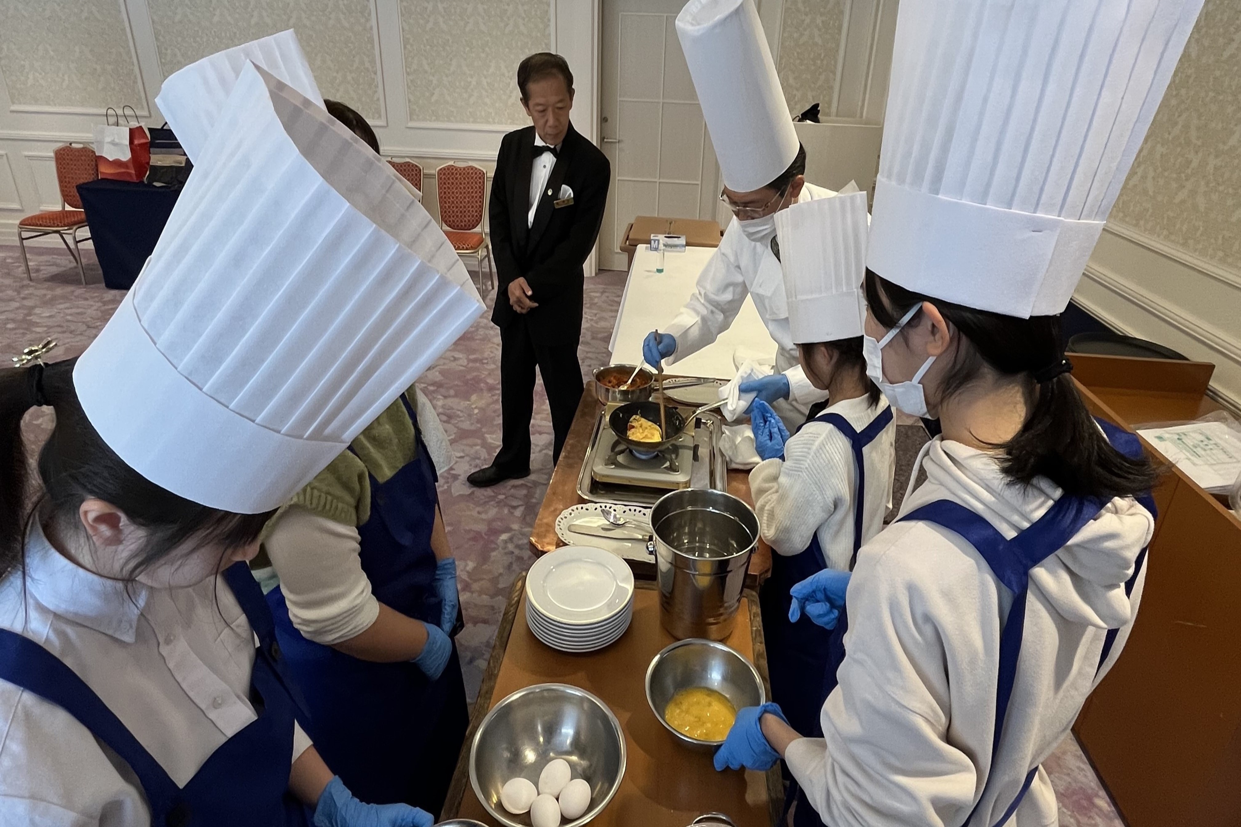 画像：ミニ料理教室の風景